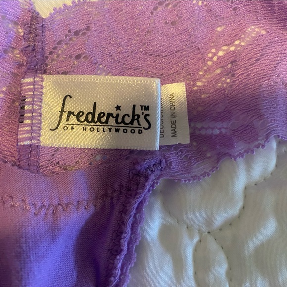 Frederick's of Hollywood Purple Lace Thong - Picture 3 of 5